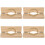 4Stk Multifunktionale Dumpling Press Holz Metall Orange Haushalt 7