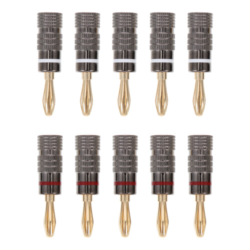 40St Audio Banana Plugs Voor Luidsprekers, Aluminium En