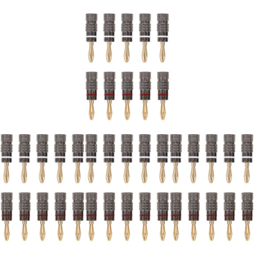 40St Audio Banana Plugs Voor Luidsprekers, Aluminium En 1
