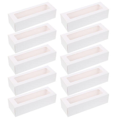 30St Cupcake Box Wit, Papieren Macaron Doos Met Voor Opslag