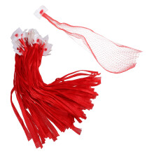 200St Samenvouwbaar Pe Mesh Produce Bag Rood Voor Boodschappen