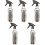 5St Haarspuitflessen Silver, Draagbaar, Fijne Mist, Plastic Pompspuit 5
