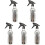 5St Haarspuitflessen Silver, Draagbaar, Fijne Mist, Plastic Pompspuit 4