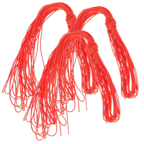 4St Polyester Gevlochten Rood Voor DIY Armband Knutselprojecten