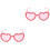 2St Lichtgewicht Roze Zonnebril Hartvorm Accessoires 4