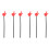 6St Rood Plastic Hand Pointers Voor Presentaties En Kinderfeestjes 6