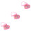 72St Roze Bloem Ring Set Lichtgewicht Plastic Kinderring Voor 5
