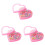 72St Roze Bloem Ring Set Lichtgewicht Plastic Kinderring Voor 2