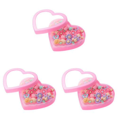72St Roze Bloem Ring Set Lichtgewicht Plastic Kinderring Voor 1
