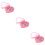 72St Roze Bloem Ring Set Lichtgewicht Plastic Kinderring Voor 9