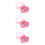 72St Roze Bloem Ring Set Lichtgewicht Plastic Kinderring Voor 8