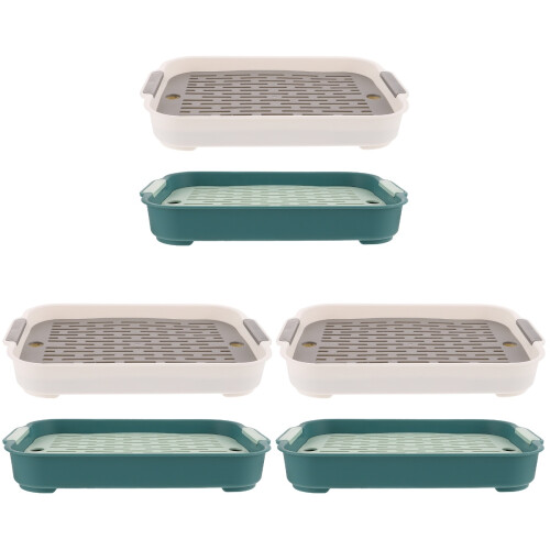 6St Plastic Konijnenbak Met Lage En Anti- 1