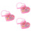 72St Roze Bloem Ring Set Lichtgewicht Plastic Kinderring Voor 6