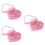 72St Roze Bloem Ring Set Lichtgewicht Plastic Kinderring Voor 7