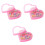 72St Roze Bloem Ring Set Lichtgewicht Plastic Kinderring Voor 3
