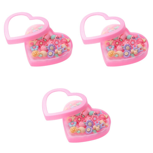 72St Roze Bloem Ring Set Lichtgewicht Plastic Kinderring Voor 2