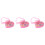 72St Roze Bloem Ring Set Lichtgewicht Plastic Kinderring Voor 4