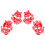 6Paren Fluweel Raamstickers Jaar Van De Voor Feestdecoratie 3