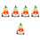 5Stk Resin Set Figuren Für Garten Und 6