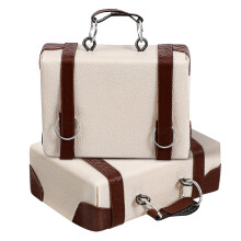 10Stk Mini Koffer Set Aus PU Holz Puppenhaus Deko Realistisch