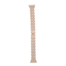 2Stk Glänzendes Metall Uhrarmband Hellgelb Austauschbar