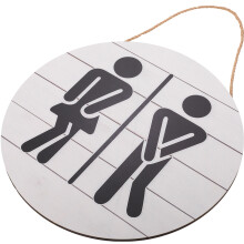 5Stk Rustikale Badezimmer Holzschild Gelb Für Wand Und Geschäft