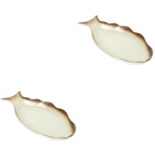 2Stk Weiße Keramikplatten Servierteller Und 2