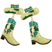 3Paare Damen Stiefel Ohrhänger Western Schmuck Cowgirl Mehrfarbig
