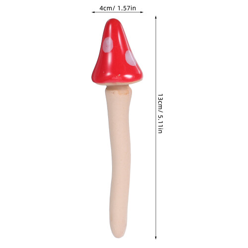 12Stk Rote Mini Keramik Garten Ornamente Für 2
