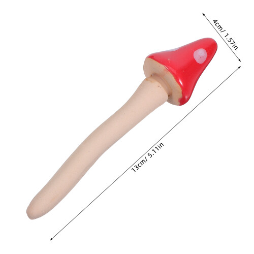 12Stk Rote Mini Keramik Garten Ornamente Für 1