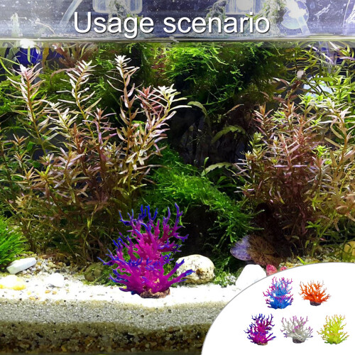 Artificial Colorful Water Plant for Decorating-orange white L 2