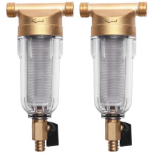 2X 4 Split-Mouth Water Filters Front Purifier Copper Lead Pre-Filter Backwash Remove Rust Contaminant Sediment Pipe