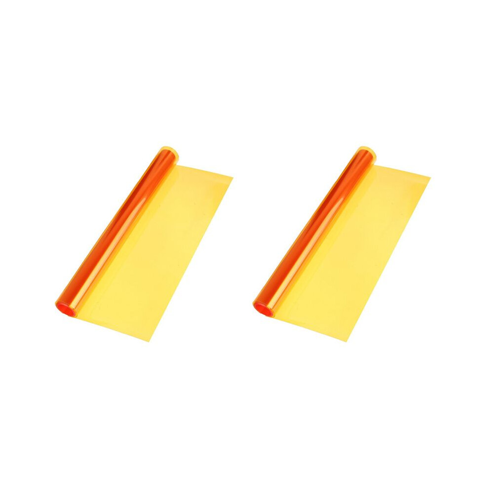 2X Film Headlight 30Cm X 120Cm Tint Vinyl Car Orange 6032211739664