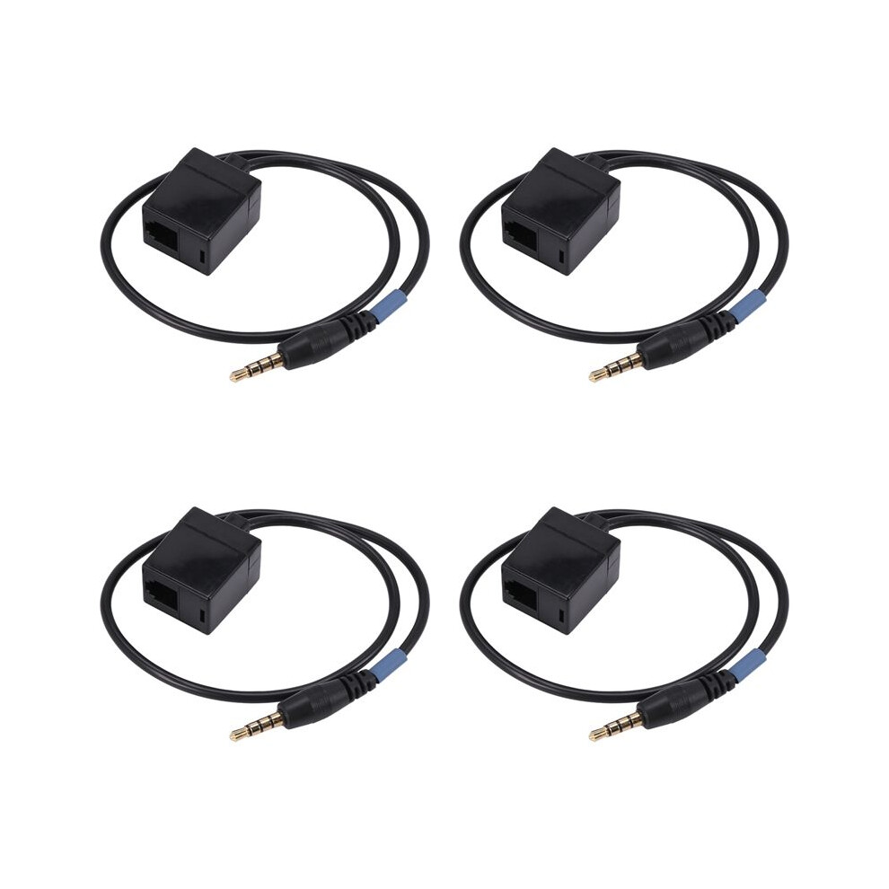 4Pcs 3.5Mm Male Jack To Rj9 4P4c Female Adapter Converter Extension Cable Wire For Telephone Adapter Cable 6034143987359