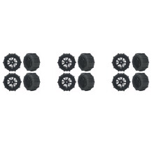 20 Stuks 80mm Sneeuw Zand Banden Band Wiel voor 144001 124019 12428 104001 Haiboxing 16889 SG1601 RC Auto Upgrade Onderdelen