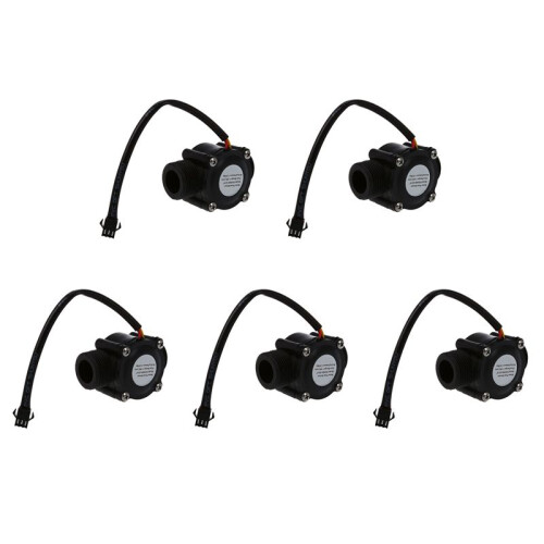 5X 1-60L/Min  5-24V Hall Effect Water Flow Sensor Counter Meter FS300A