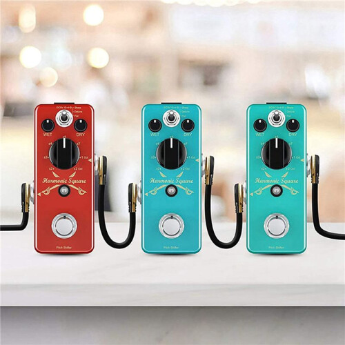Guitar Patch Cable Effect Pedal Patch Cords 1/4-Inch Right Angle Low Profile Pancake Design for Effect Pedals 9 Pack