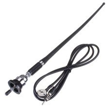 Antena de Radio de Techo para Coche de 17 Pulgadas, Antena de Goma AM-FM con Base Giratoria de 180 Grados y Cable Flexible de 51 Pulgadas.