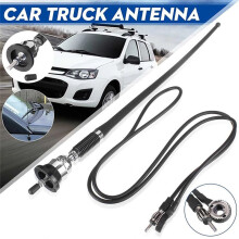 17 Zoll Autodach-Radioantenne, Autoradio-Antenne, AM-FM-Gummiantenne mit 180-Grad-Schwenkfuß und 51 Zoll Flexiblem Kabel