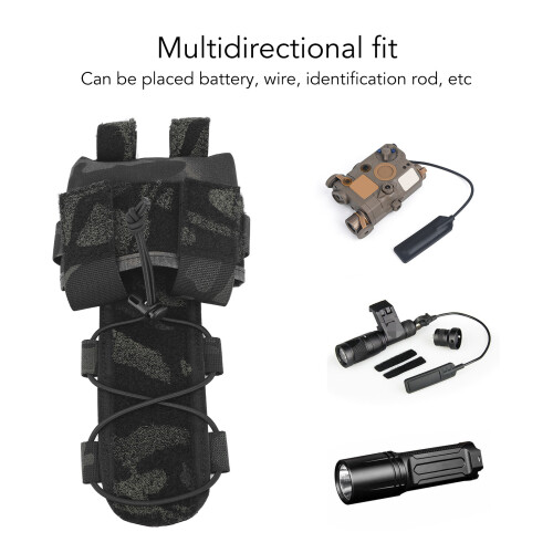 Custodia per batteria per casco MK2, borsa in nylon con gancio e loop 2