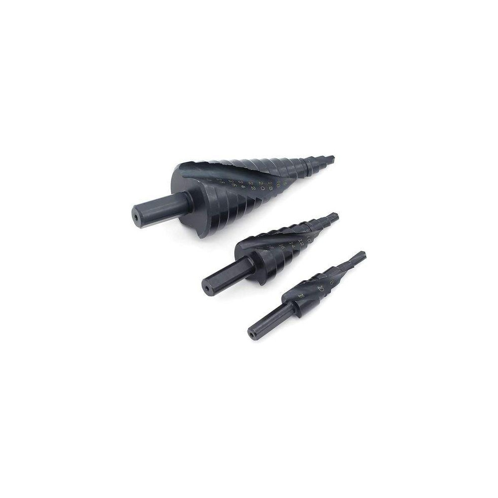 Drilling Excellence, 4241 Hss Spiral Groove Step Drill Bits, Stainless Steel Metal Wood Hex Shank For Precise And Powerful Drilling 9433291662304