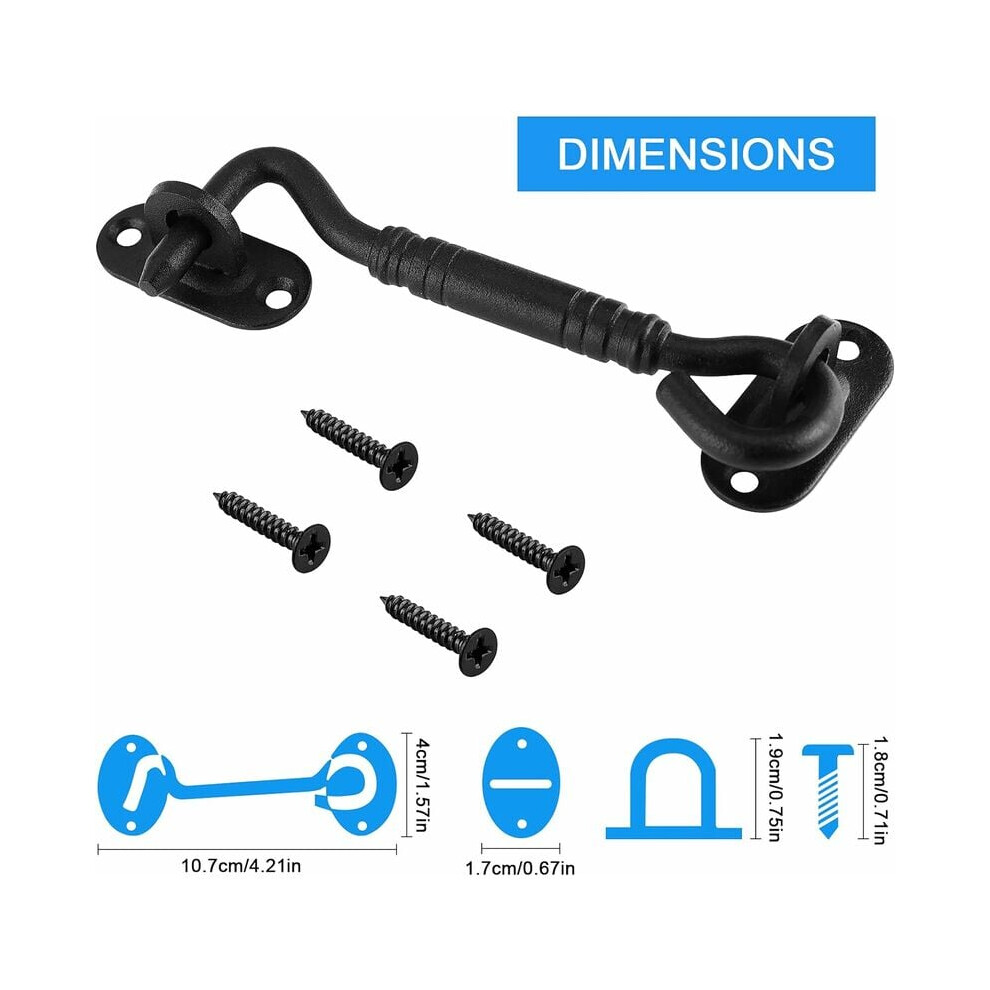 Privacy Hook And Eye Latch For Sliding Barn Doors, Stainless Steel Partition Locks Cabin Hook With Easy Installation, Sturdy Material Ensures 9169997136473