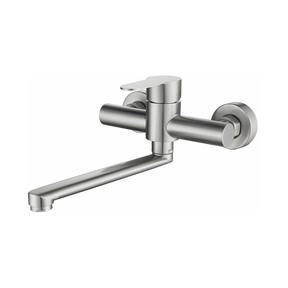 Innovative Kitchen Faucets, Stainless Steel Wall Mounted Basin Faucet With Hot Cold Water, 360 Rotate Sink Crane Mixer Tap For A Sleek Look 9173940313217