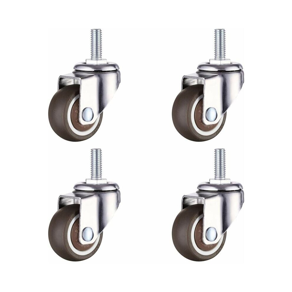 Smooth Movement Silent Caster Wheels For Flight Boxes, Swivel Castors Without Brake 360 Degree Rotation Shock Impact Wear Resistant Extreme 9173940279223
