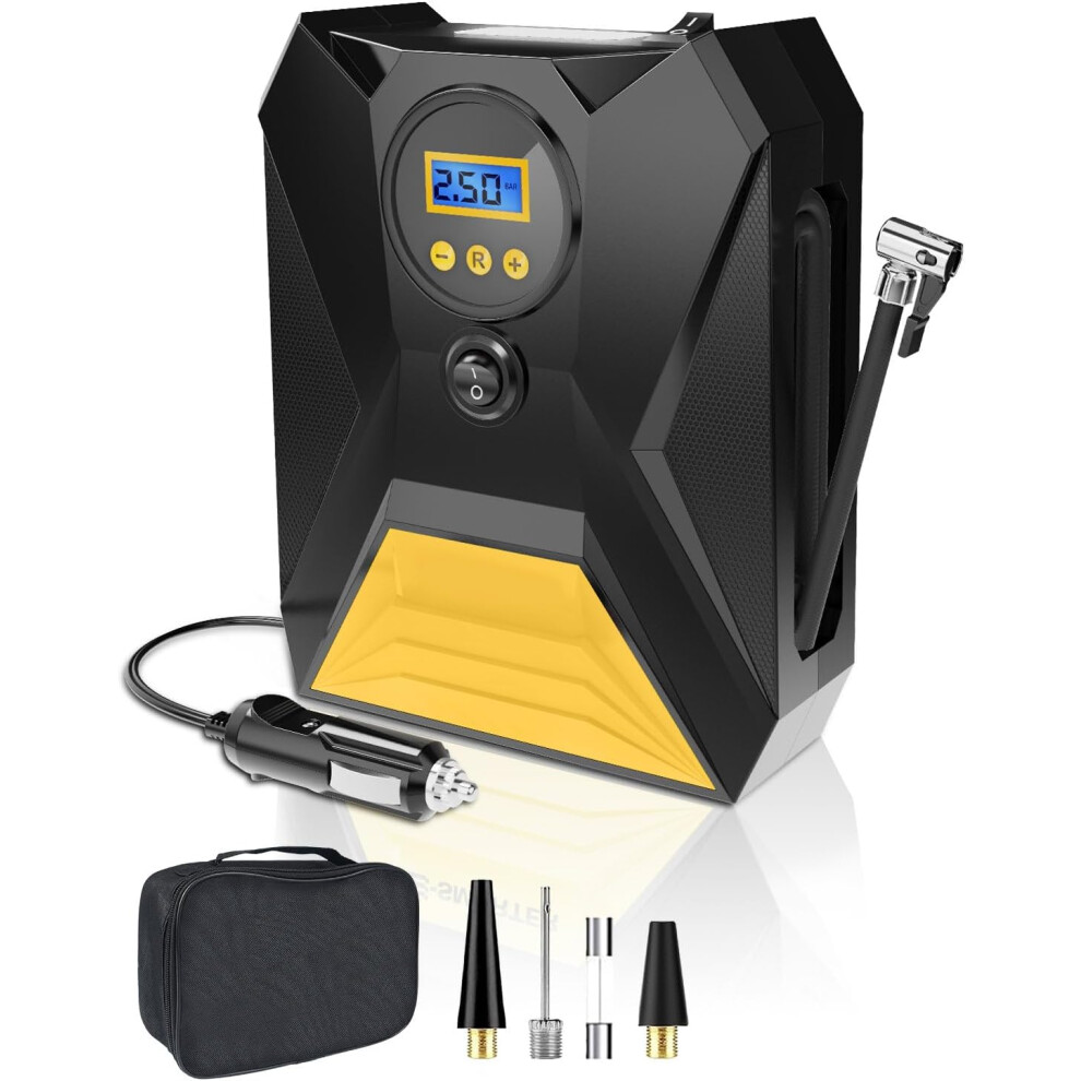 Multi-Purpose Inflation Solution For Everyday Needs, Portable Air Compressor With Durable Construction, Digital Display For Accurate Monitoring 9173940278905
