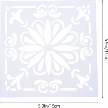 Artistic Mandala Templates, Reusable Stencils for DIY Crafts, Painting Stencils Suitable for Floors Walls Tiles Table Tops, Washable Strong Material,