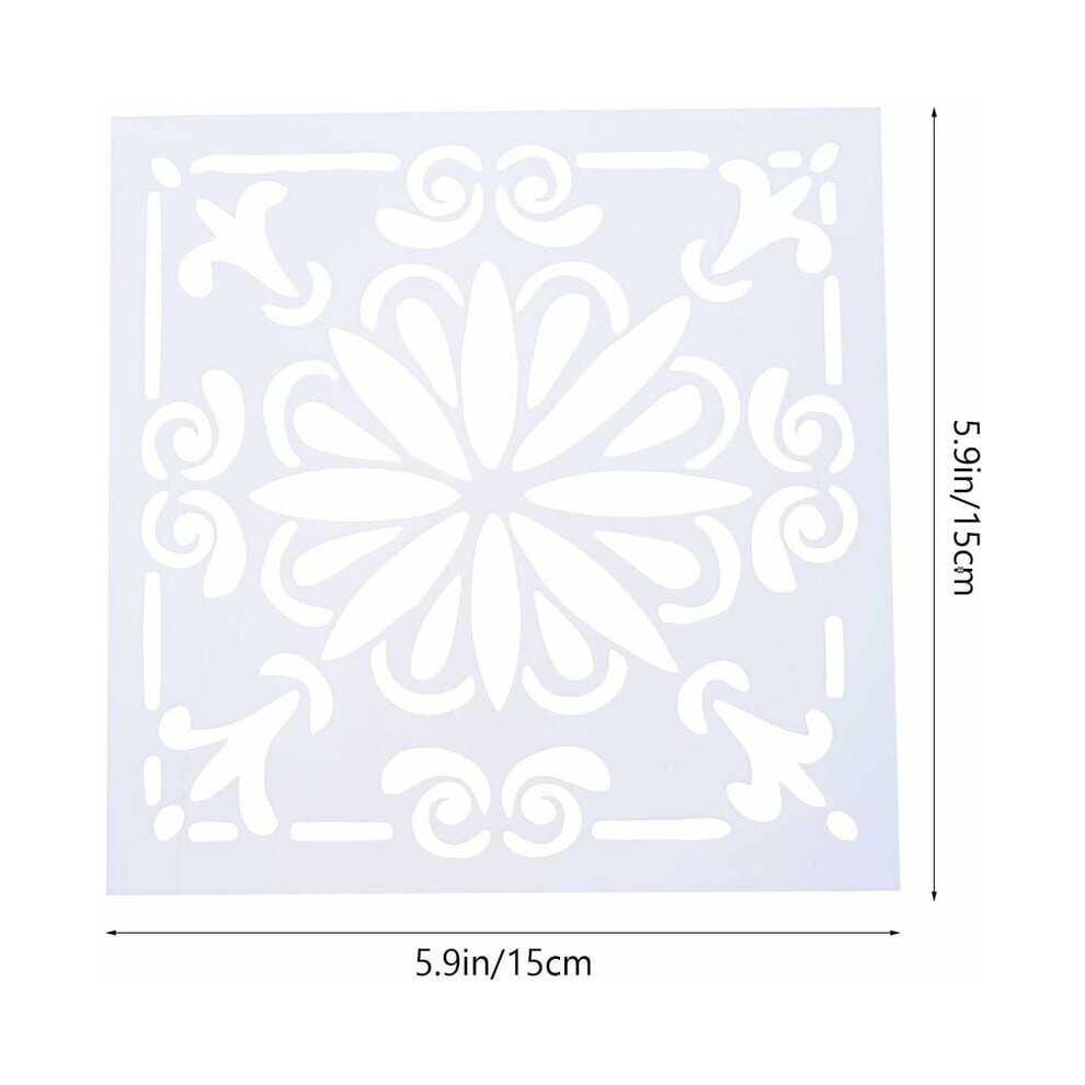 Artistic Mandala Templates, Reusable Stencils For Diy Crafts, Painting Stencils Suitable For Floors Walls Tiles Table Tops, Washable Strong Material, 9169997168016