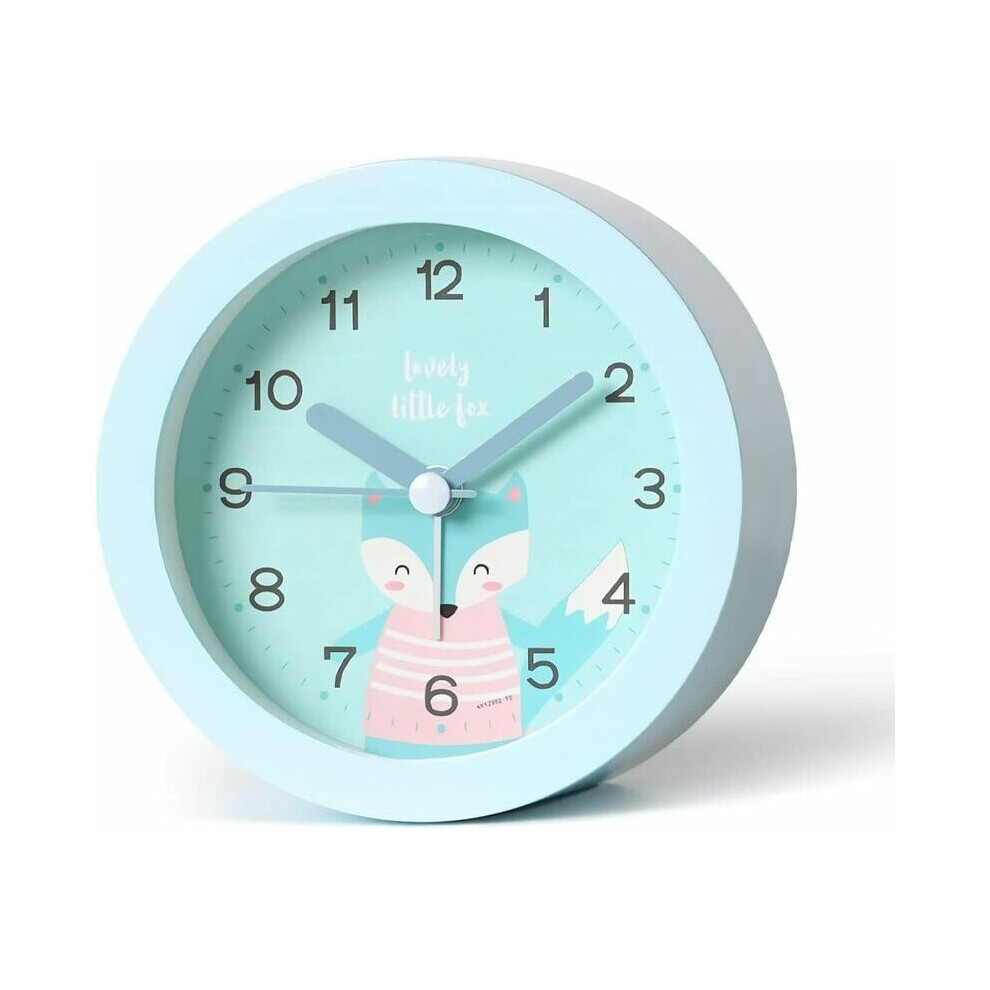Children's Alarm Clock With Anti-Fog Mirror Surfaces, Time Accuracy And Humanized Night Design, Light/Blue
