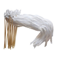Bacchetta di fata decorativa con nastro e campana, per matrimonio in giardino e feste, 40cm