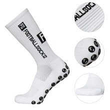 Set di 4 paia di calzini sportivi da calcio, antiscivolo, traspiranti, taglia 39-46
